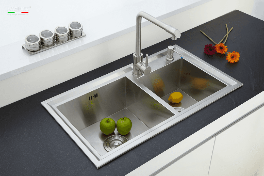 Ảnh CHẬU RỬA BÁT 2 HỐ NOBINOX LIKEN NL786 6
