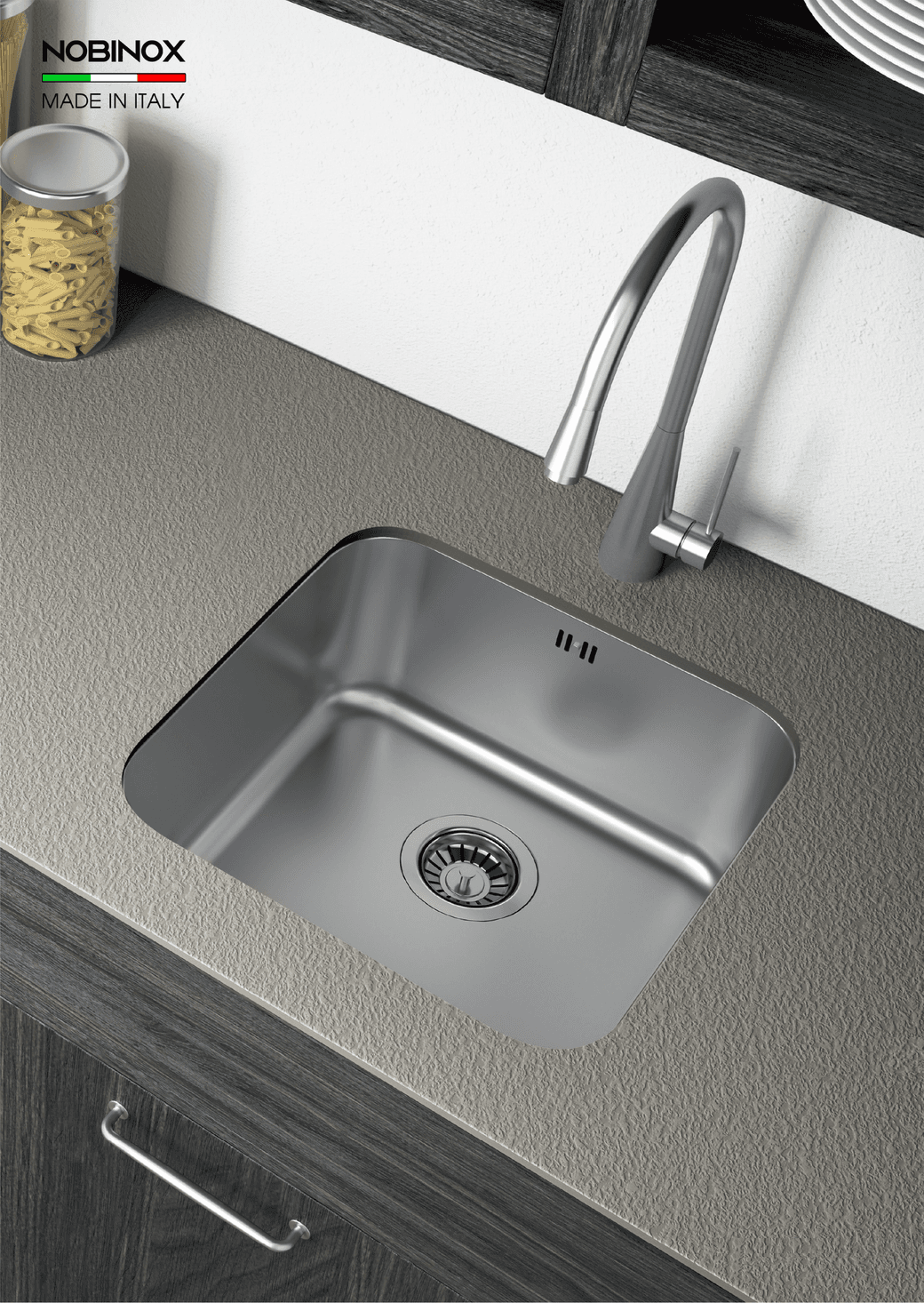 Ảnh CHẬU RỬA BÁT 1 HỐ NOBINOX PURA NT622U 25