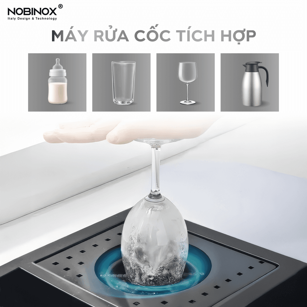 Ảnh CHẬU RỬA BÁT 1 HỐ NOBINOX LUMIA NJ510B 10