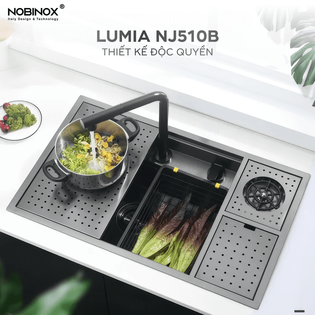 Ảnh CHẬU RỬA BÁT 1 HỐ NOBINOX LUMIA NJ510B 4