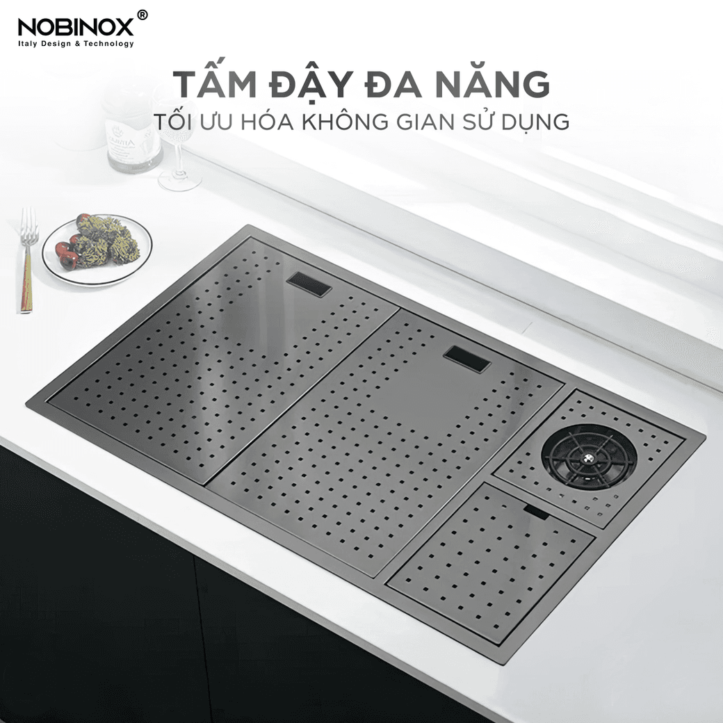 Ảnh CHẬU RỬA BÁT 1 HỐ NOBINOX LUMIA NJ510B 6