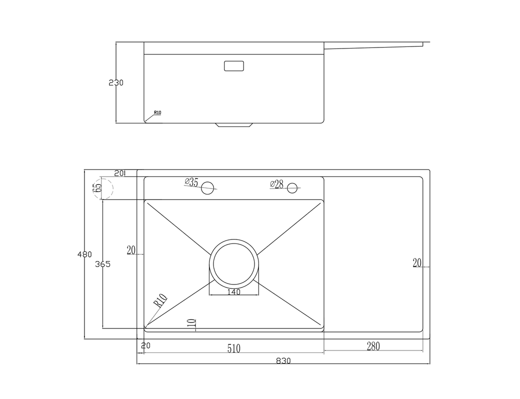 Ảnh CHẬU RỬA BÁT 1 HỐ NOBINOX LUMIA NJ558B 19
