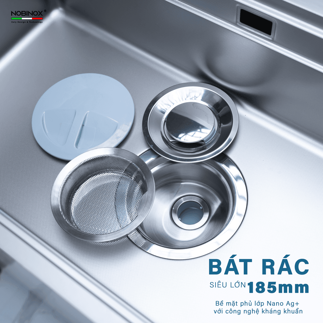 Ảnh CHẬU RỬA BÁT 1 HỐ NOBINOX LIRA NJ560D 15