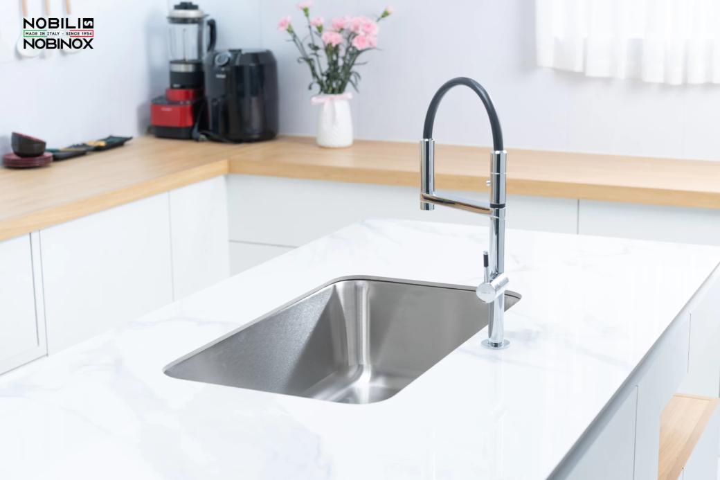 Ảnh CHẬU RỬA BÁT 1 HỐ NOBINOX PURA NT622U 4