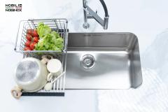 Ảnh CHẬU RỬA BÁT 1 HỐ NOBINOX PURA NT622U 5
