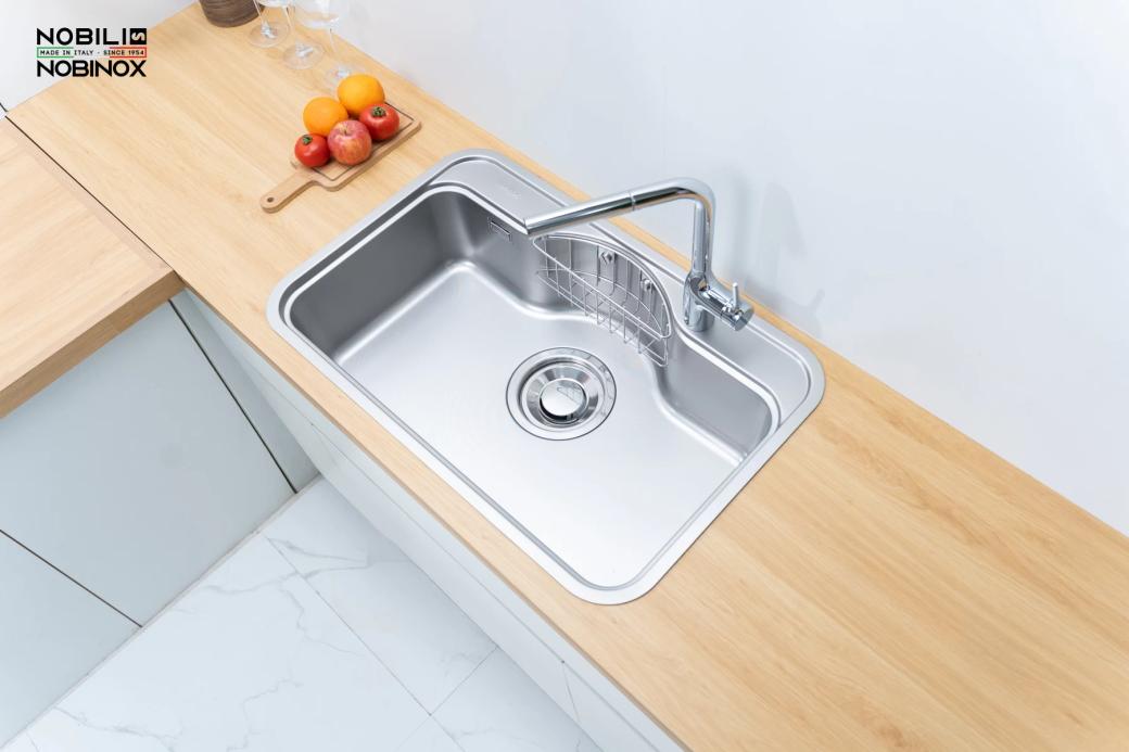 Ảnh CHẬU RỬA BÁT 1 HỐ NOBINOX ROSA NN975D 4