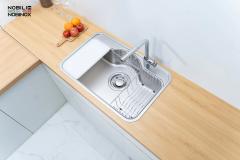 Ảnh CHẬU RỬA BÁT 1 HỐ NOBINOX ROSA NN975D 5