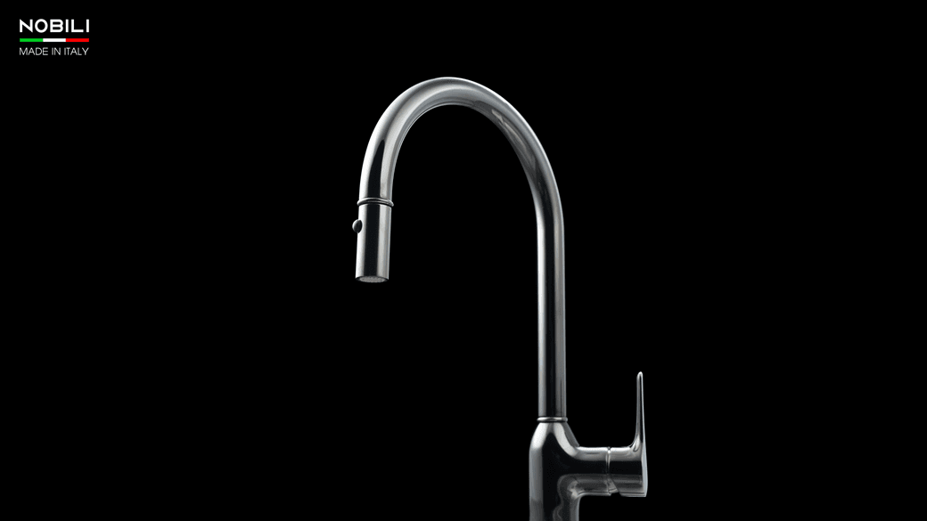 VÒI RỬA BÁT DÂY RÚT NOBILI RING NB130LTB - hover
