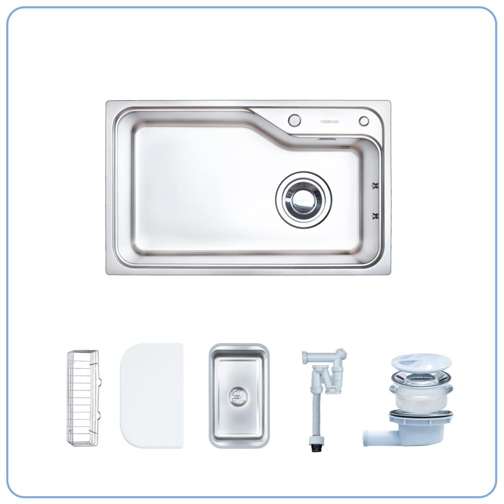 Ảnh CHẬU RỬA BÁT 1 HỐ NOBINOX HARI PLUS 8250R 2