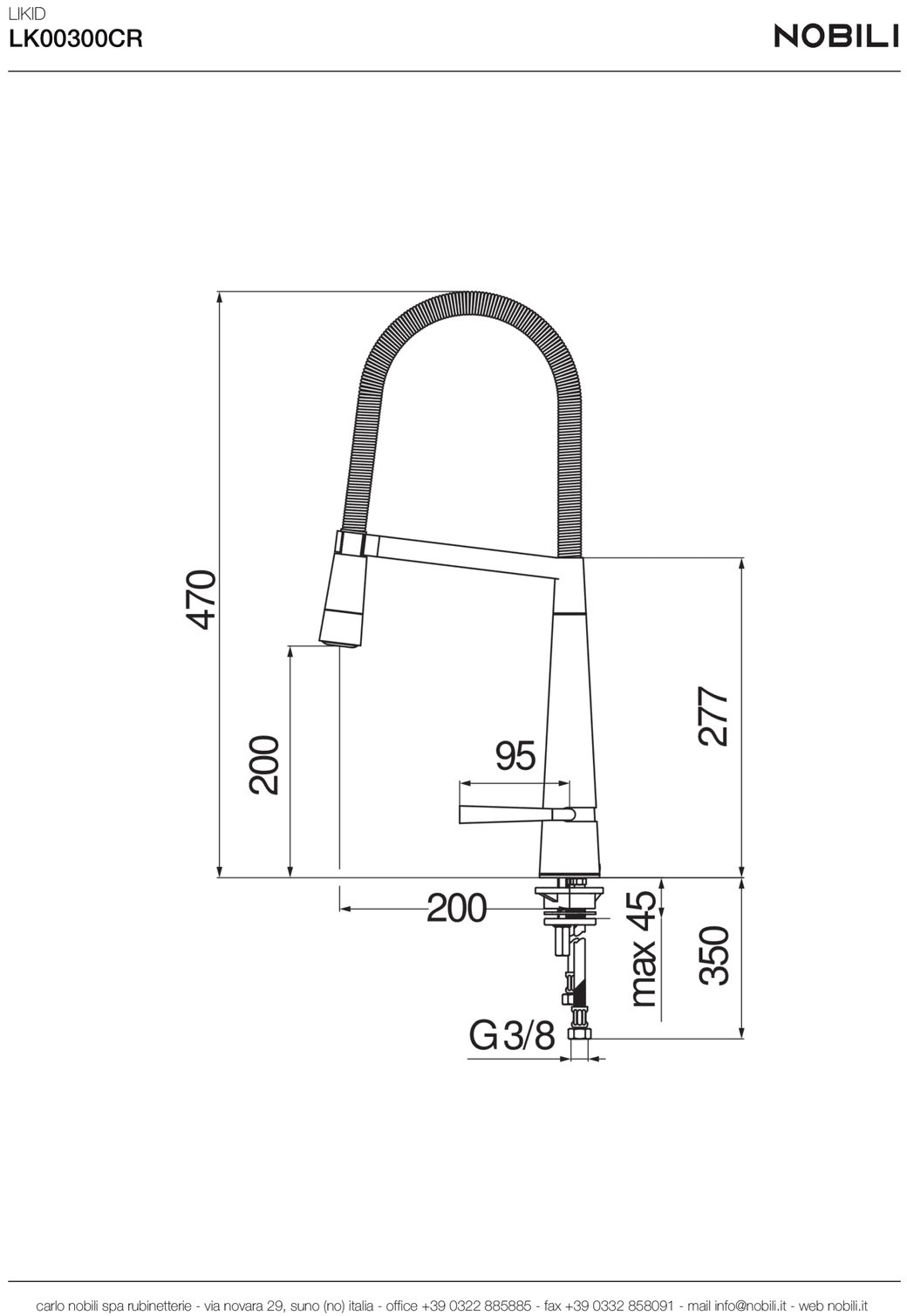 Ảnh VÒI RỬA BÁT CẦN MỀM NOBILI LIKID NB880 21