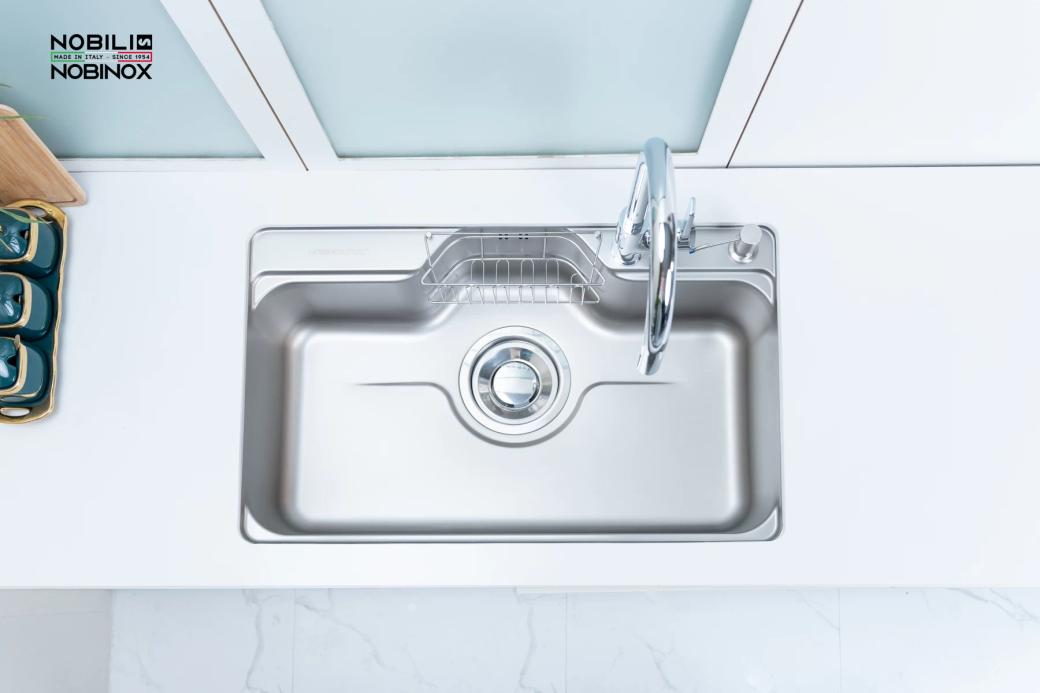 CHẬU RỬA BÁT 1 HỐ NOBINOX LIKEN NL725D - hover