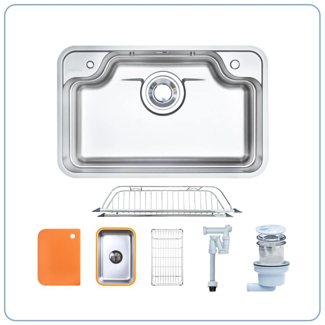 Ảnh CHẬU RỬA BÁT 1 HỐ NOBINOX TASA NX8050 2