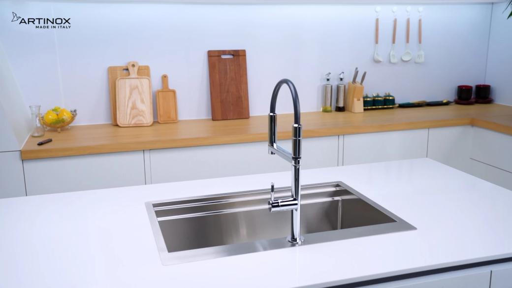Ảnh CHẬU RỬA BÁT 1 HỐ ARTINOX TITANIUM NA805T 11