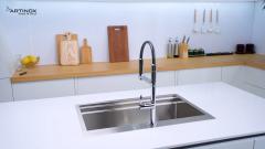 Ảnh CHẬU RỬA BÁT 1 HỐ ARTINOX TITANIUM NA805T 11