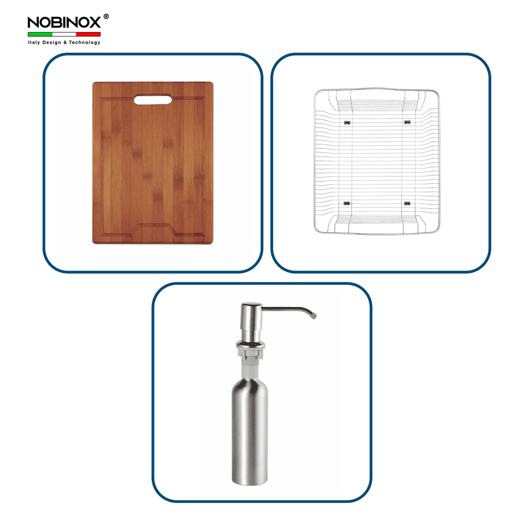 Ảnh CHẬU RỬA BÁT 2 HỐ NOBINOX LIKEN NL785 11