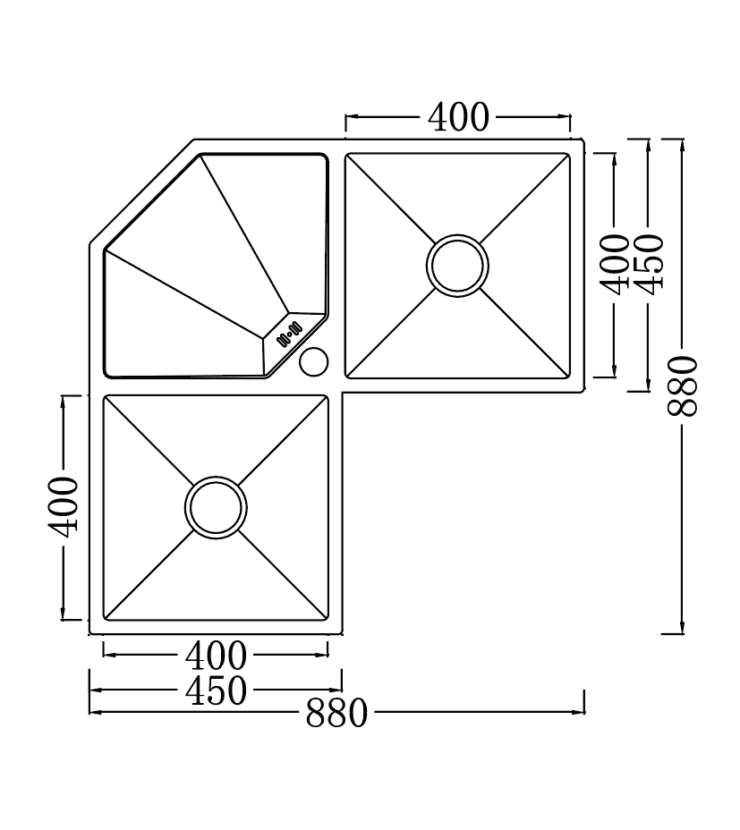 Ảnh CHẬU RỬA BÁT 2 HỐ NOBINOX LIKEN NL700 13