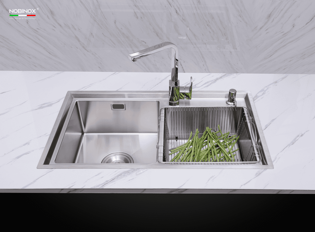 Ảnh CHẬU RỬA BÁT 2 HỐ NOBINOX LIKEN NL786 4