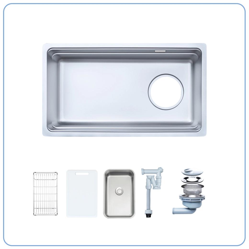 Ảnh CHẬU RỬA BÁT 1 HỐ NOBINOX ARVO V676 2