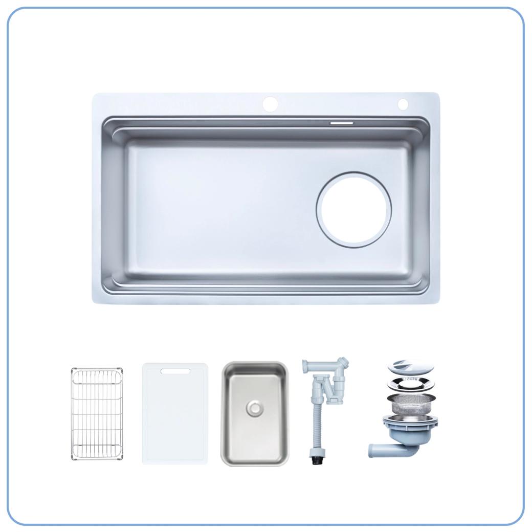 Ảnh CHẬU RỬA BÁT 1 HỐ NOBINOX ARVO V775 6