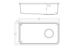 Ảnh CHẬU RỬA BÁT 1 HỐ NOBINOX NOVA A284B 11