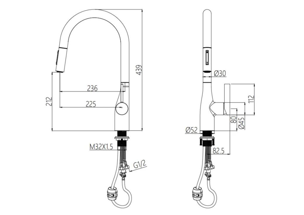 Ảnh VÒI RỬA BÁT DÂY RÚT NOBINOX JAPA NX998 14