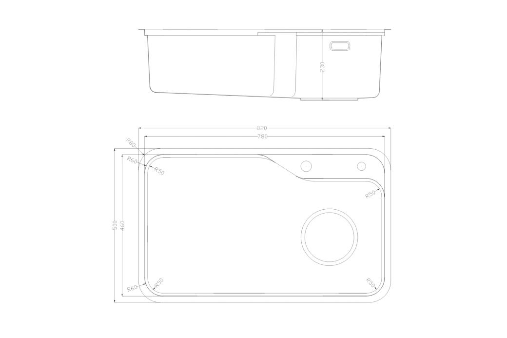 Ảnh CHẬU RỬA BÁT 1 HỐ NOBINOX NOVA A182 17