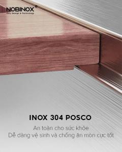 Ảnh CHẬU RỬA BÁT 2 HỐ NOBINOX LUMIA NJ513B  5