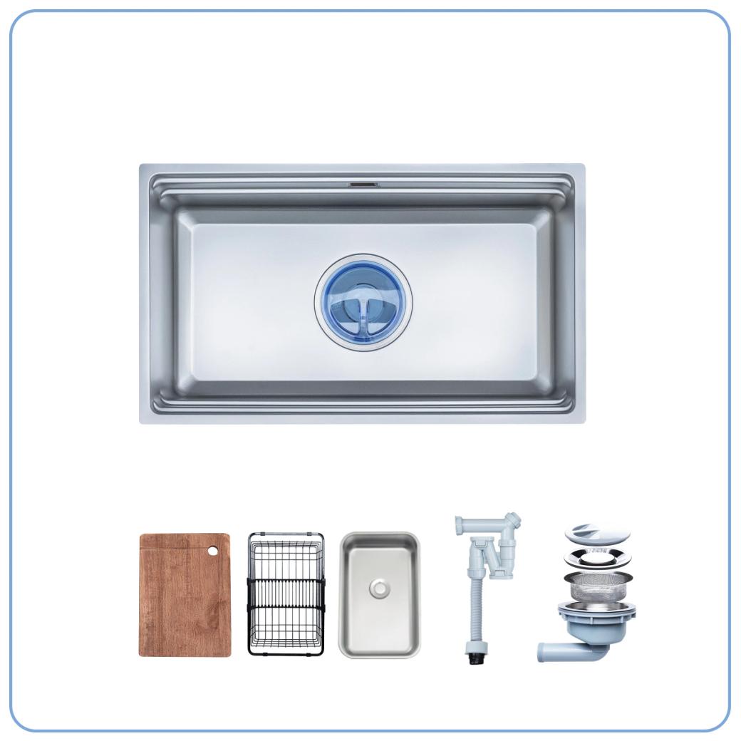Ảnh CHẬU RỬA BÁT 1 HỐ NOBINOX LIRA NJ562D 2