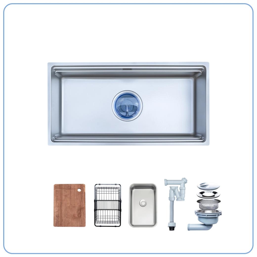Ảnh CHẬU RỬA BÁT 1 HỐ NOBINOX LIRA NJ566D 2