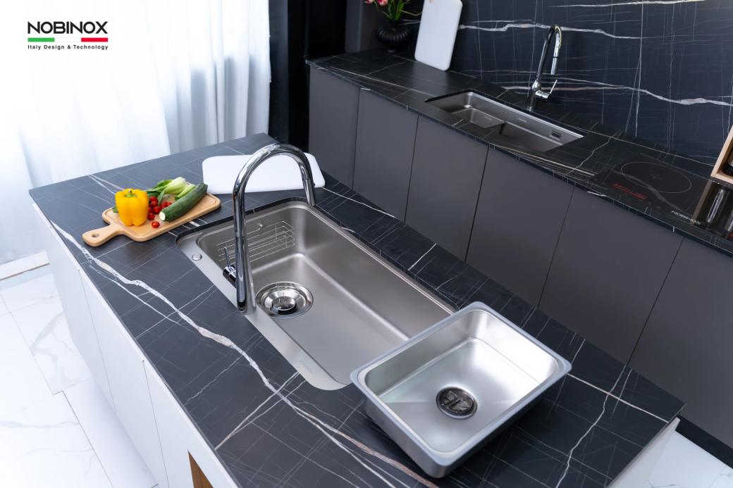 Ảnh CHẬU RỬA BÁT 1 HỐ NOBINOX NOVA A382 9