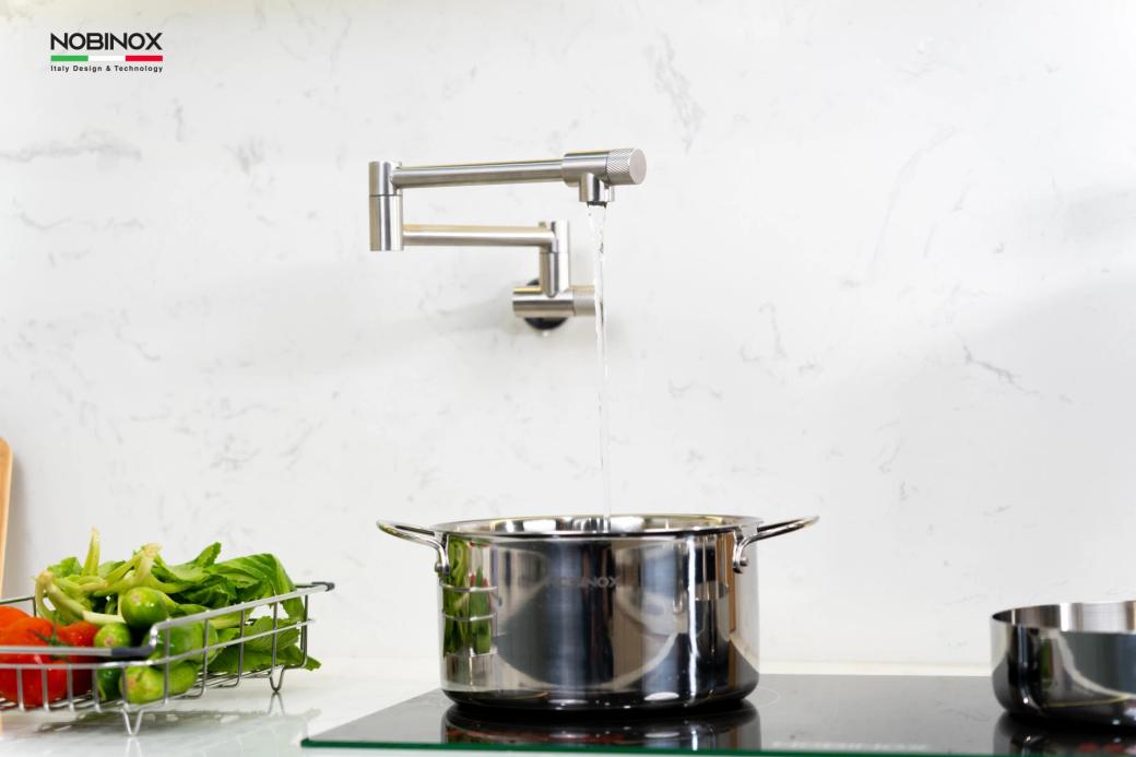 VÒI RỬA BÁT ÁP TƯỜNG NOBINOX NUM AP113 - hover