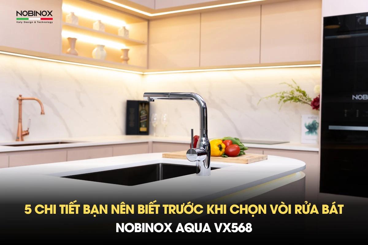5 chi tiết bạn nên biết trước khi chọn vòi rửa bát NOBINOX AQUA VX568