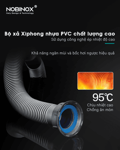 Ảnh CHẬU RỬA BÁT 2 HỐ NOBINOX LUMIA NJ522 23