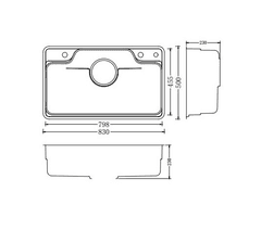 Ảnh CHẬU RỬA BÁT 1 HỐ NOBINOX LIKEN NL792D 23