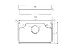 Ảnh CHẬU RỬA BÁT 1 HỐ NOBINOX TASA NX8050 13