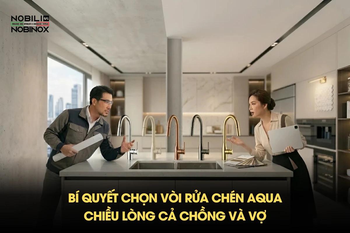 Bí quyết chọn vòi rửa chén AQUA chiều lòng cả chồng và vợ