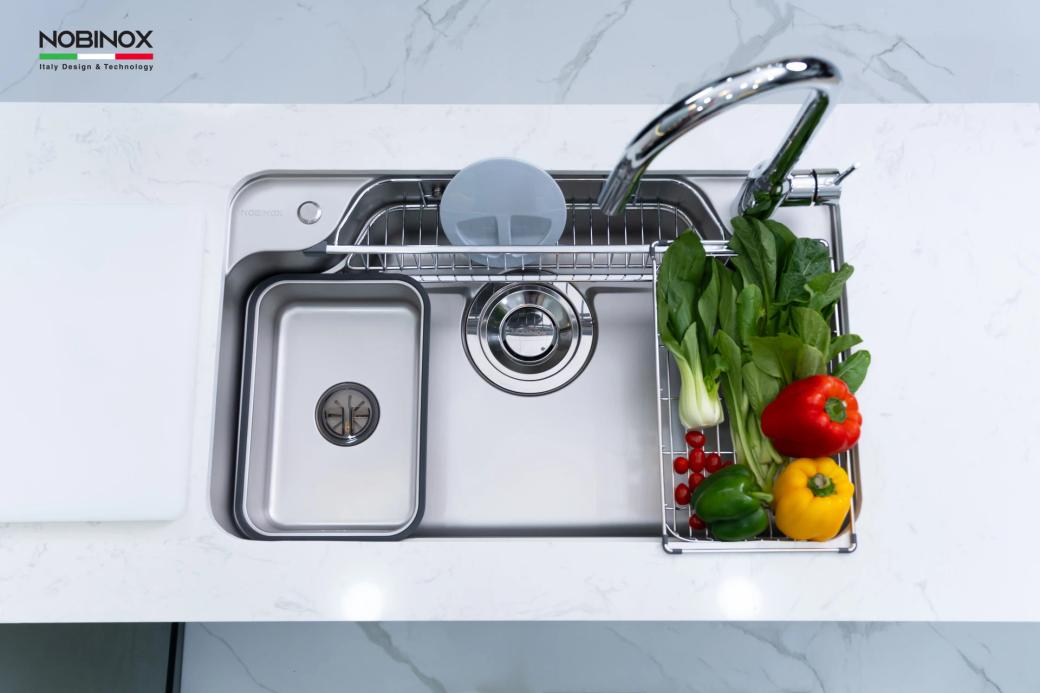 Ảnh CHẬU RỬA BÁT 1 HỐ NOBINOX ARVO B085 4