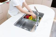 Ảnh CHẬU RỬA BÁT 1 HỐ NOBINOX HARI PLUS 8250R 12