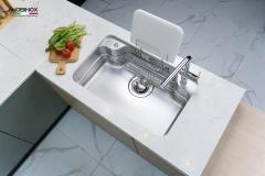 Ảnh CHẬU RỬA BÁT 1 HỐ NOBINOX LIRA NJ580D 3