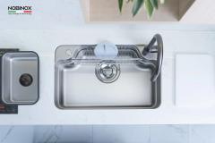 Ảnh CHẬU RỬA BÁT 1 HỐ NOBINOX LIRA NJ588D 12