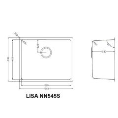 Ảnh CHẬU RỬA BÁT 1 HỐ NOBINOX LISA NN545S 10