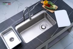 Ảnh CHẬU RỬA BÁT 1 HỐ NOBINOX MONO VA207 11