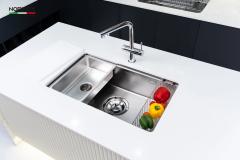 Ảnh CHẬU RỬA BÁT 1 HỐ NOBINOX ROSA NN974DT 4