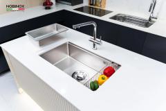 Ảnh CHẬU RỬA BÁT 1 HỐ NOBINOX ROSA NN974DT 5