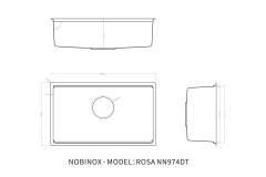 Ảnh CHẬU RỬA BÁT 1 HỐ NOBINOX ROSA NN974DT 26